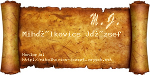 Mihálkovics József névjegykártya